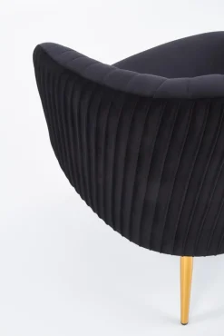 Halmar Fotele*CROWN fotel wypoczynkowy czarny / złoty1 sztuka