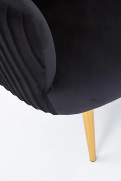 Halmar Fotele*CROWN fotel wypoczynkowy czarny / złoty1 sztuka