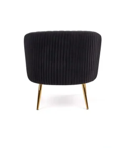 Halmar Fotele*CROWN fotel wypoczynkowy czarny / złoty1 sztuka