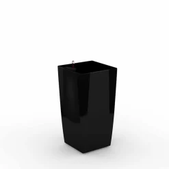 ArteHome Doniczki I Osłonki*Cube reprezentacyjna donica w kolorze czarnym z wkładem nawadniającym 22x22x41
