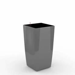 ArteHome Doniczki I Osłonki*Cube reprezentacyjna donica w kolorze szarym z wkładem nawadniającym 28x28x54