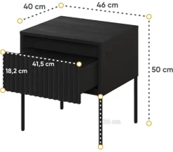Lenart Szafki Nocne*Czarna szafka nocna Trend TR-10 czarna
