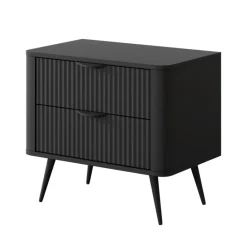 Laski Meble Szafki Nocne Do Pokoju Młodzieżowego|Szafki Nocne Do Sypialni*Czarna szafka nocna z szufladami Lante 2s