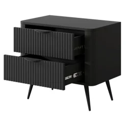 Laski Meble Szafki Nocne Do Pokoju Młodzieżowego|Szafki Nocne Do Sypialni*Czarna szafka nocna z szufladami Lante 2s