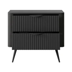 Laski Meble Szafki Nocne Do Pokoju Młodzieżowego|Szafki Nocne Do Sypialni*Czarna szafka nocna z szufladami Lante 2s