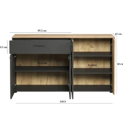 Mebelbos Komody*Czterodrzwiowa komoda z szufladą Esteban