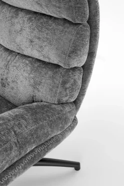 Halmar Fotele*DARIO fotel wypoczynkowy z podnóżkiem oraz z funkcją kołyski, popielaty (1p=1szt)1 sztuka