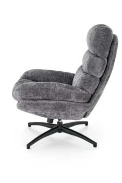 Halmar Fotele*DARIO fotel wypoczynkowy z podnóżkiem oraz z funkcją kołyski, popielaty (1p=1szt)1 sztuka