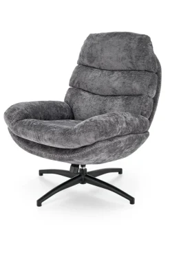 Halmar Fotele*DARIO fotel wypoczynkowy z podnóżkiem oraz z funkcją kołyski, popielaty (1p=1szt)1 sztuka