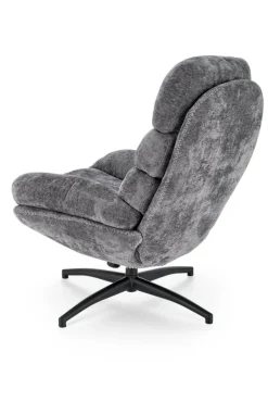 Halmar Fotele*DARIO fotel wypoczynkowy z podnóżkiem oraz z funkcją kołyski, popielaty (1p=1szt)1 sztuka