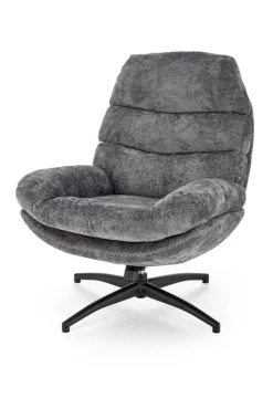 Halmar Fotele*DARIO fotel wypoczynkowy z podnóżkiem oraz z funkcją kołyski, popielaty (1p=1szt)1 sztuka