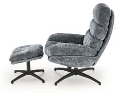 Halmar Fotele*DARIO fotel wypoczynkowy z podnóżkiem oraz z funkcją kołyski, niebieski (1p=1szt)1 sztuka