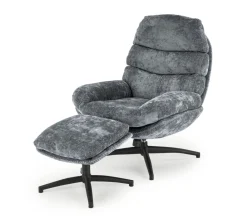 Halmar Fotele*DARIO fotel wypoczynkowy z podnóżkiem oraz z funkcją kołyski, niebieski (1p=1szt)1 sztuka