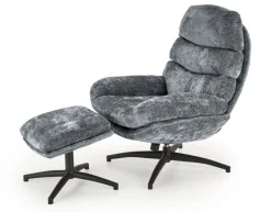 Halmar Fotele*DARIO fotel wypoczynkowy z podnóżkiem oraz z funkcją kołyski, niebieski (1p=1szt)1 sztuka