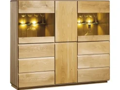 Dekort Komody Do Biura|Komody Do Jadalni*komoda szeroka z witrynami Atlanta typ 47 dębowa