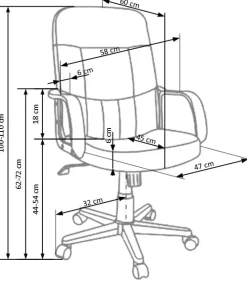 Halmar Fotele*DENZEL fotel pracowniczy czarny1 sztuka