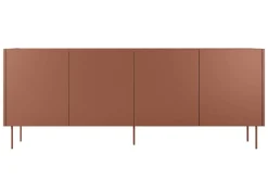 Bogart Komody*DESIN KOMODA 220 4D - ceramic red / dąb nagano