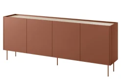 Bogart Komody*DESIN KOMODA 220 4D - ceramic red / dąb nagano