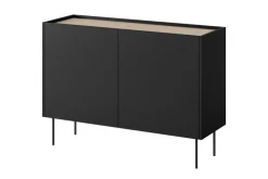 Bogart Komody*DESIN KOMODA 120 2D - czarny mat / dąb nagano