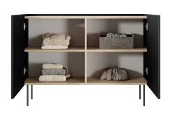 Bogart Komody*DESIN KOMODA 120 2D - czarny mat / dąb nagano