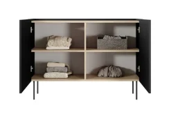 Bogart Komody*DESIN KOMODA 120 2D - czarny mat / dąb nagano