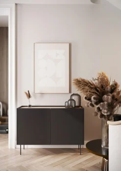 Bogart Komody*DESIN KOMODA 120 2D - czarny mat / dąb nagano