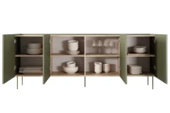 Bogart Komody*DESIN KOMODA 220 4D - oliwka / dąb nagano