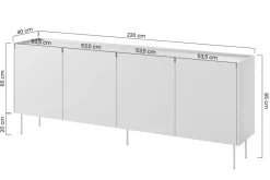 Bogart Komody*DESIN KOMODA 220 4D - oliwka / dąb nagano