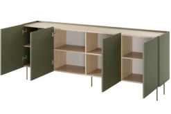 Bogart Komody*DESIN KOMODA 220 4D - oliwka / dąb nagano