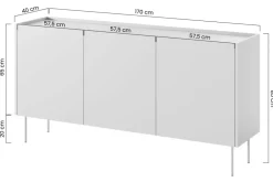 Bogart Komody*DESIN KOMODA 170 3D2SZ - cashmere / dąb nagano