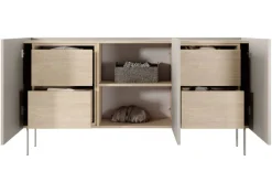 Bogart Komody*DESIN KOMODA 170 3D4SZ - cashmere / dąb nagano