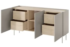 Bogart Komody*DESIN KOMODA 170 3D4SZ - cashmere / dąb nagano