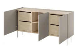 Bogart Komody*DESIN KOMODA 170 3D4SZ - cashmere / dąb nagano