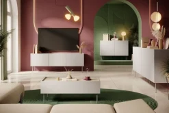 Bogart Komody*DESIN KOMODA 220 4D4SZ - cashmere / dąb nagano