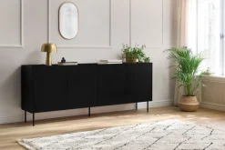 Bogart Komody*DESIN KOMODA 220 4D2SZ - czarny mat / dąb nagano