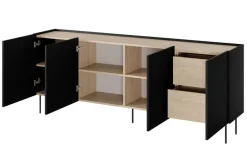 Bogart Komody*DESIN KOMODA 220 4D2SZ - czarny mat / dąb nagano