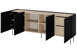 Bogart Komody*DESIN KOMODA 220 4D2SZ - czarny mat / dąb nagano