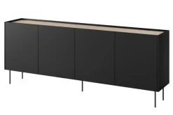 Bogart Komody*DESIN KOMODA 220 4D2SZ - czarny mat / dąb nagano