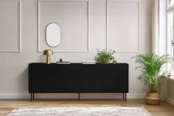 Bogart Komody*DESIN KOMODA 220 4D4SZ - czarny mat / dąb nagano