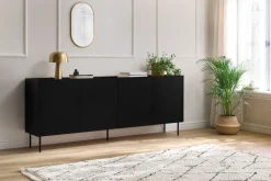 Bogart Komody*DESIN KOMODA 220 4D4SZ - czarny mat / dąb nagano