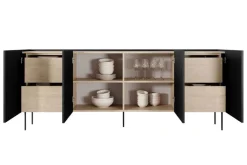 Bogart Komody*DESIN KOMODA 220 4D4SZ - czarny mat / dąb nagano