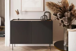 Bogart Komody*DESIN KOMODA 120 2D2SZ - czarny mat / dąb nagano