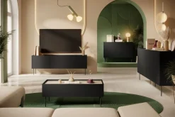 Bogart Komody*DESIN KOMODA 120 2D2SZ - czarny mat / dąb nagano