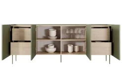 Bogart Komody*DESIN KOMODA 220 4D4SZ - oliwka / dąb nagano