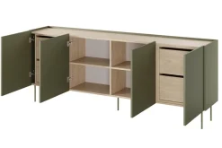 Bogart Komody*DESIN KOMODA 220 4D4SZ - oliwka / dąb nagano