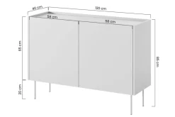 Bogart Komody*DESIN KOMODA 120 2D2SZ - oliwka / dąb nagano