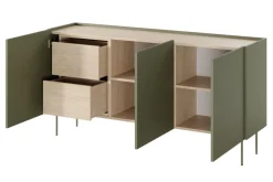 Bogart Komody*DESIN KOMODA 170 3D2SZ - oliwka / dąb nagano