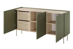 Bogart Komody*DESIN KOMODA 170 3D2SZ - oliwka / dąb nagano