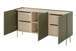 Bogart Komody*DESIN KOMODA 170 3D4SZ - oliwka / dąb nagano