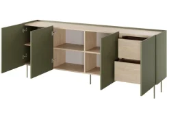 Bogart Komody*DESIN KOMODA 220 4D2SZ - oliwka / dąb nagano